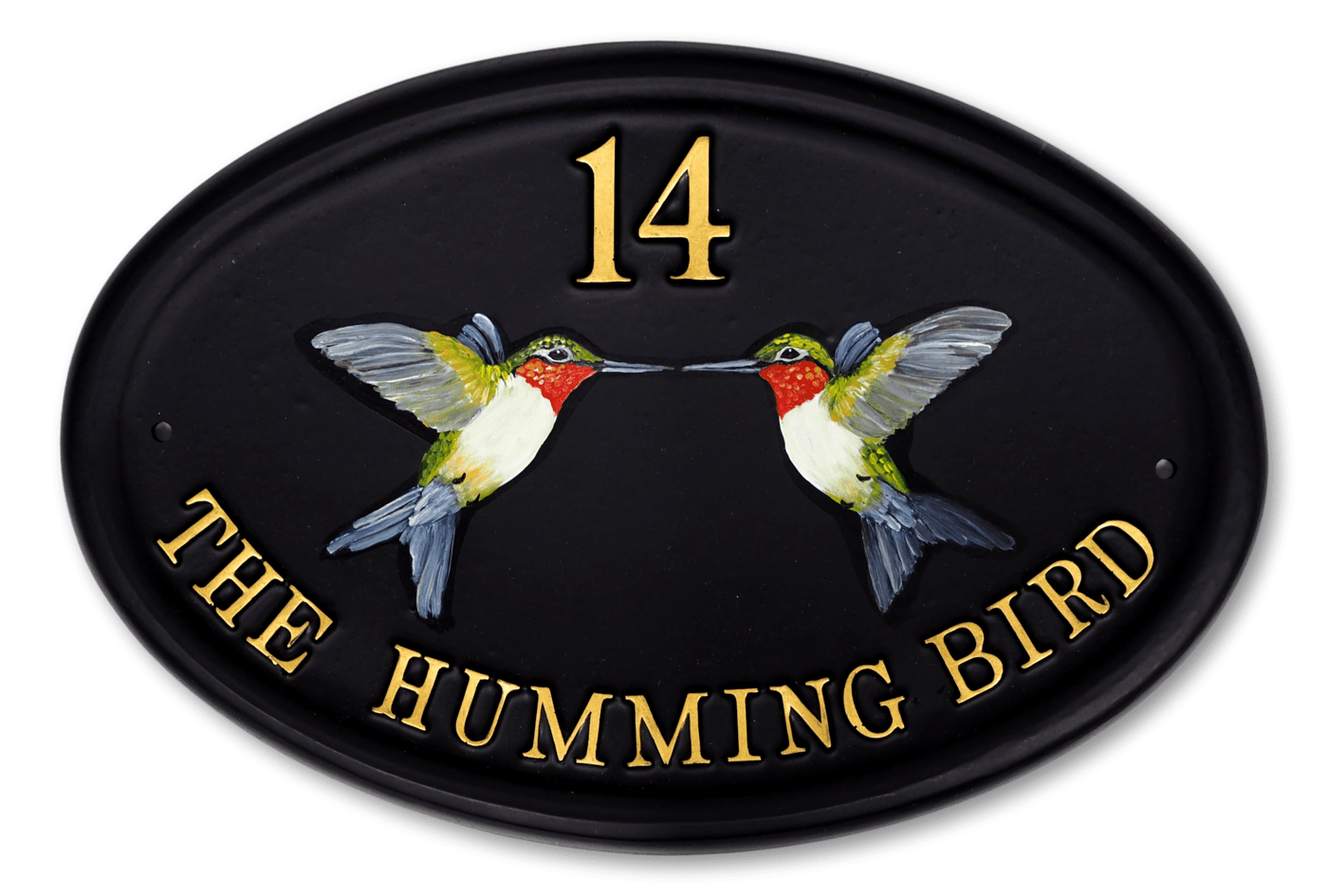 Hummingbirds Flat Painted house sign