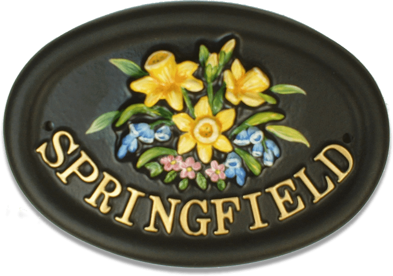 Spring Flowers house sign