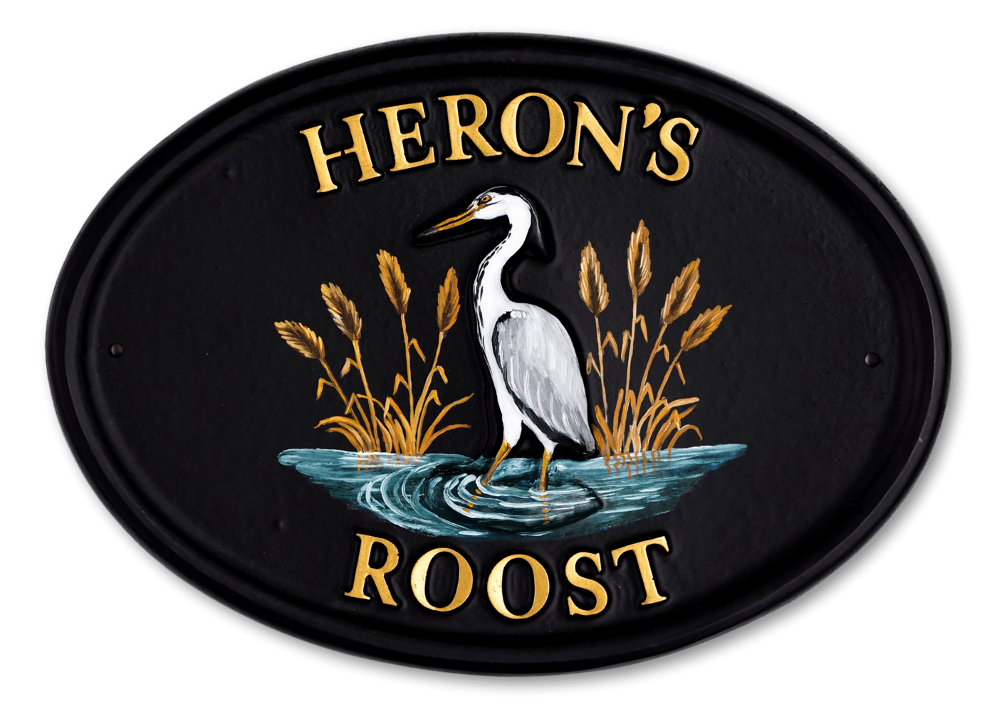 Heron house sign