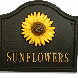 Sunflower house sign