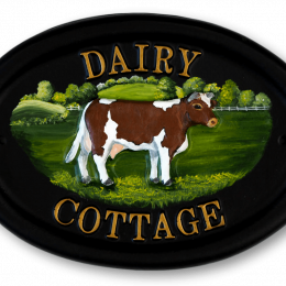 Cow house sign