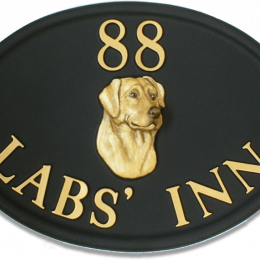 Labrador Head house sign