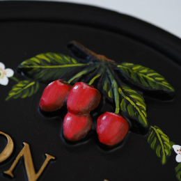 Cherries Close Up house sign