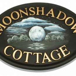 Moon house sign