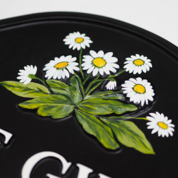 Daisies Close Up house sign