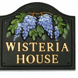 Wisteria house sign