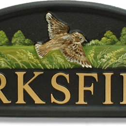 Lark In Flight house sign