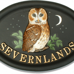 Owl Tawny Med house sign