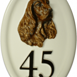 Cocker Spaniel house sign