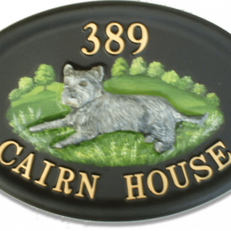 Cairn Terrier Grey house sign