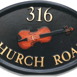 Music Violin house sign