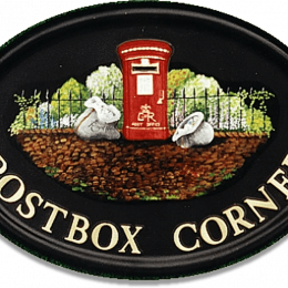 Post Box house sign