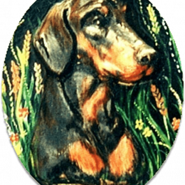 Doberman Head house sign