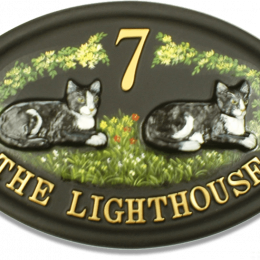 Cats Laying house sign