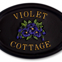 Violets Split house sign