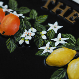 Oranges & Lemons Close Up house sign