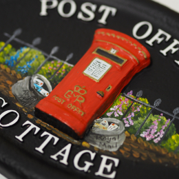 Post Box close-up. house sign