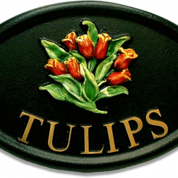 Tulips house sign