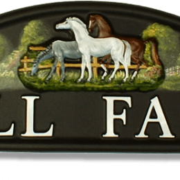 Horses In Field house sign