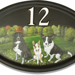 Dogs Flat Painted house sign