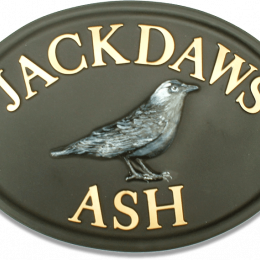 Jackdaw house sign