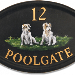Dogs Flat Painted house sign
