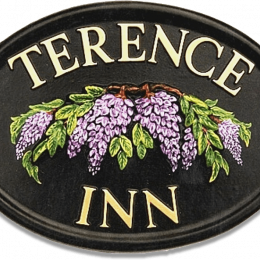 Wisteria house sign