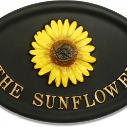 Sunflower house sign