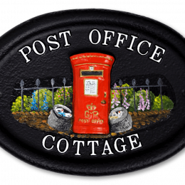 Post Box house sign