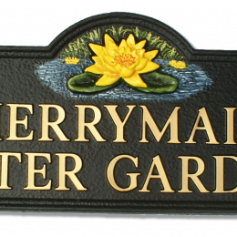 Waterlilly house sign