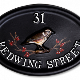 Redwing house sign