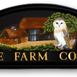 Owl & Flat Painted Barn house sign