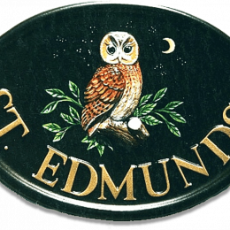 Owl Tawny Med house sign
