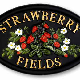 Strawberries house sign