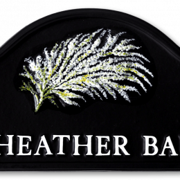 Heather house sign