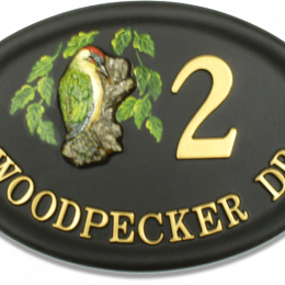 Woodpecker Small Split Layout house sign