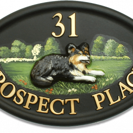 Border Collie house sign