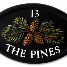 Pine Cones house sign