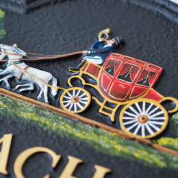 Coach & Horses close-up house sign