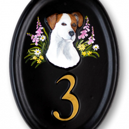 Jack Russell Head house sign