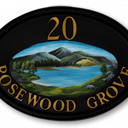 Lake View house sign