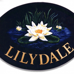 Water Lilly house sign