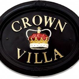 Crown house sign