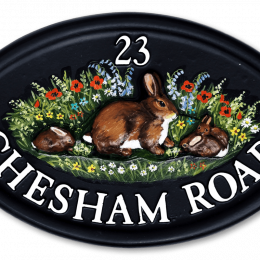 Rabbits house sign