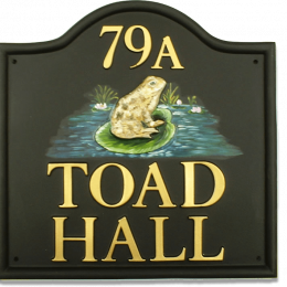 Toad house sign