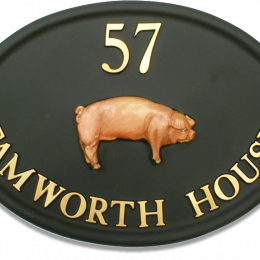 Pig Large house sign