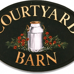 Milk Churn house sign