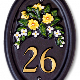 Primrose & Small Flowers house sign