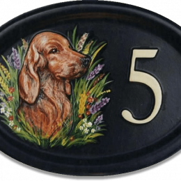 Irish Setter Head house sign