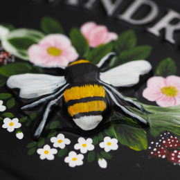 Bee Close Up house sign